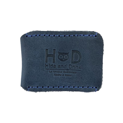 Hide & Drink Leather Double Edge Safety Razor Head Protective Sheath/Shaving Travel Cover Handmade Slate Blue