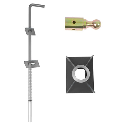 ALMULOO Enganche de remolque de cuello de cisne para plataforma universal, kit de cuello de cisne para plataforma