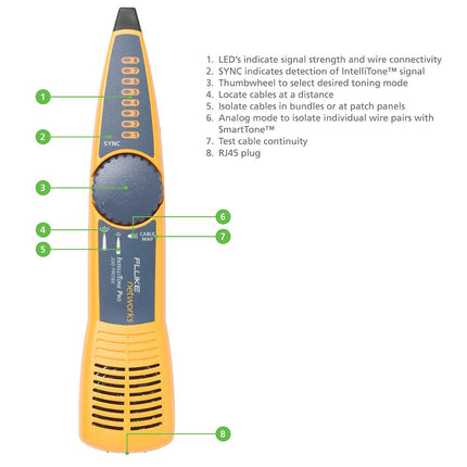 Fluke Networks MT-8200-60-KIT IntelliTone 200 LAN Toner and Probe Kit