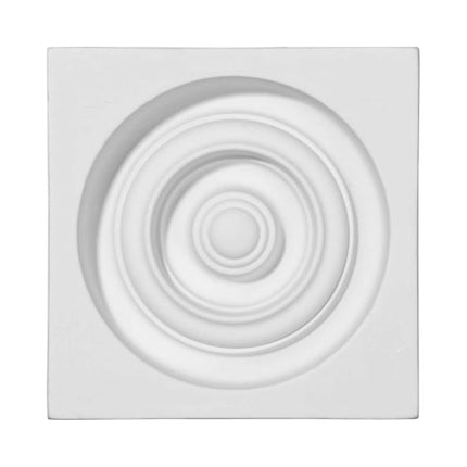 Ekena PB05X05X01RE 5 3/8-Inch Width x 5 3/8-Inch Height x 1 3/4-Inch Projection Reece Plinth Block - Primed