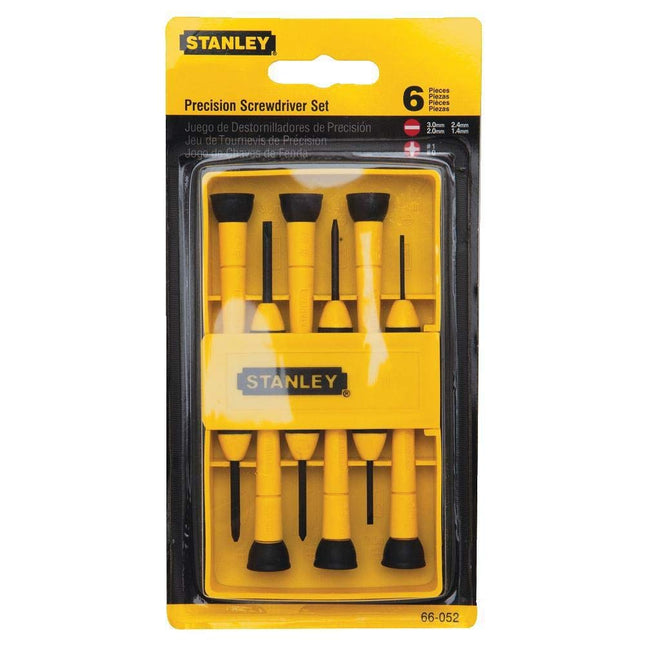 Stanley 6-Piece Precision Screwdriver Set, Black/Yellow