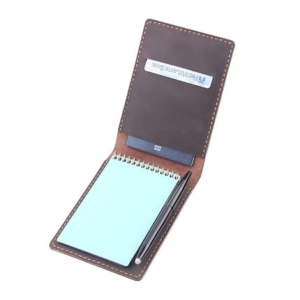 Leather Cover for 3.5”x5.5”Top Spiral Notebook, Ha
