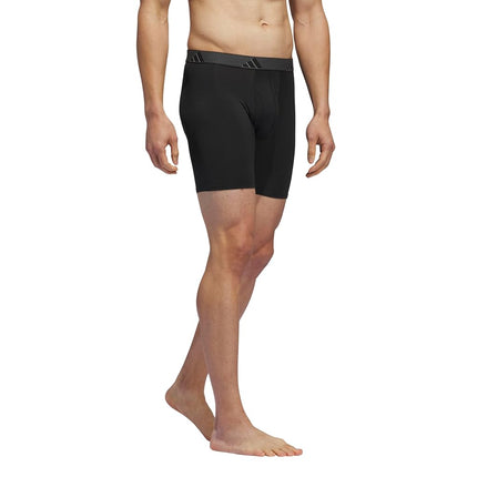 adidas Men's Microfiber 3-Pack Boxer Brief, Black/Onix Grey/Black, S