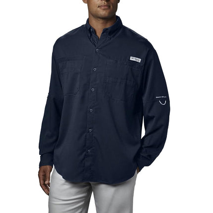 Columbia Men's Tamiami II Long Sleeve Shirt, Collegiate Navy, X-Large Tall