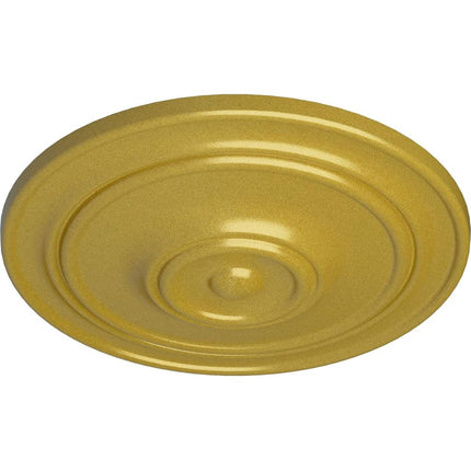 Ekena Millwork CM22CLRGS 21 7/8" OD x 2 3/8" P Classic Ceiling Medallion (for Canopies up to 5 1/2"), Rich Gold