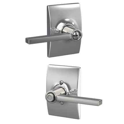 Schlage F40 LAT 625 CEN Century Collection Latitude Privacy Lever, Bright Chrome
