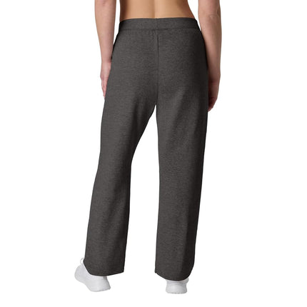 Hanes Women’s Sweatpants, ComfortSoft EcoSmart Open Leg Fleece Sweatpants, Slate Heather, XL