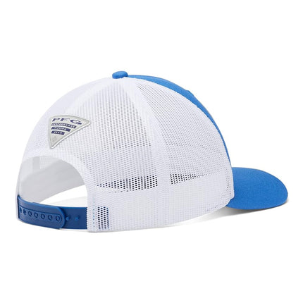 Columbia Unisex Pfg Mesh Snap Back™ Fish Flag Ball Cap, Vivid Blue, White, One Size