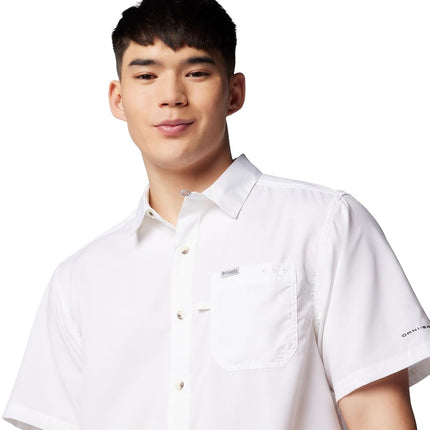 Columbia Men's Standard Slack Tide Camp Shirt, White, 3X Tall