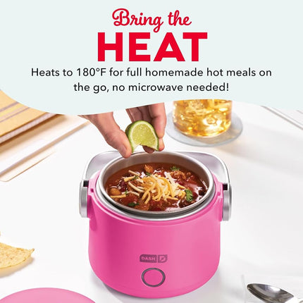 Réchauffe-Plat Personnel DASH Hot2Go® (590 ml) - Rose Vif