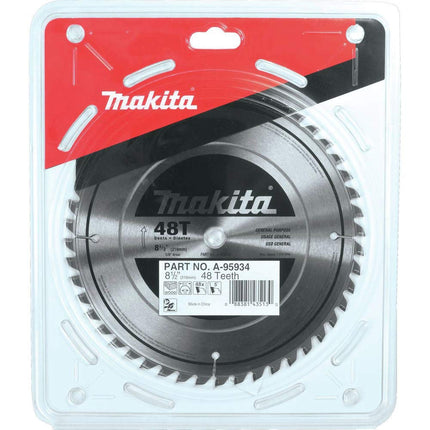 Makita A-95934 Hoja de sierra de inglete con punta de carburo de 8-1/2 pulgadas y 48 dientes