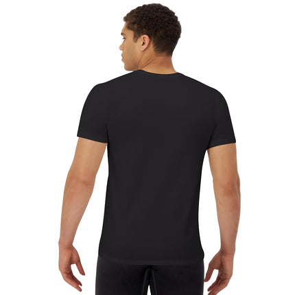 Hanes Mens Ultimate Comfort Fit Undershirt,Crewneck Stretch-Cotton T-Shirt, 4-Pack, Black - 4 Pack, XL