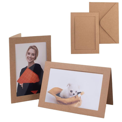 Litpoetic 100 Pack Photo Frame Cards with Envelope
