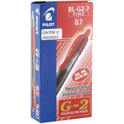Pilot G207 Retractable Gel Rollerball 0.7 mm Tip (Box of 12) - Red