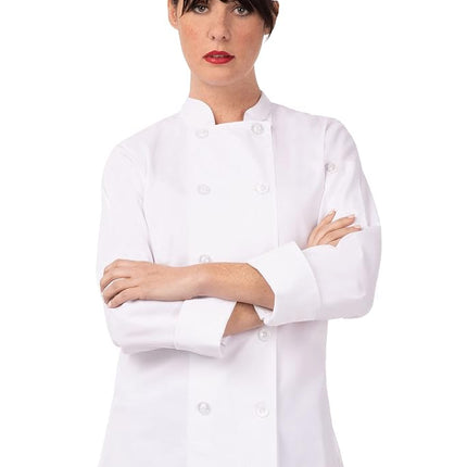 Chef Works B499-S Women's Le Mans Chefs Jacket, Small, White