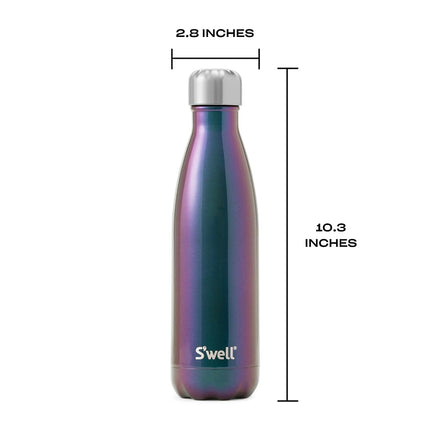 Bouteille d'eau S'well en acier inoxydable – 500 ml – Supernova – Récipient isotherme à triple paroi gardant les boissons froides pendant 36 heures et chaudes pendant 18 heures – Sans BPA – Parfaite pour les déplacements