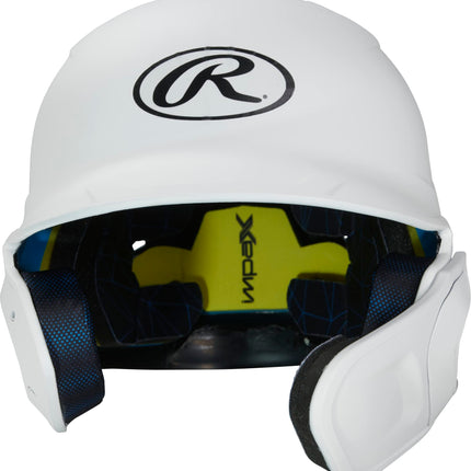 Rawlings | MACH ADJUST Batting Helmet with Extension Flap | Right Hand Batter | Junior (6 3/8" - 7 1/8") | Matte White