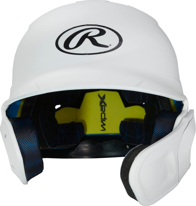 Rawlings | MACH ADJUST Batting Helmet with Extension Flap | Right Hand Batter | Junior (6 3/8" - 7 1/8") | Matte White
