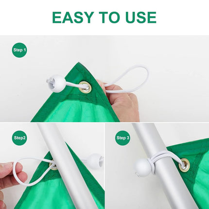 50PCS Mini White Ball Bungee Cords, 4 Inch Heavy Duty Outdoor Bungee Cord with Balls, Tarp Tie Down Bungee Balls for Shelter, Camping, Cargo,Tent Poles UV Resistant