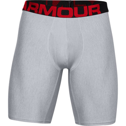 Under Armour Men's Tech 9-inch Boxerjock 2-Pack, Mod Gray Light Heather (011)/Jet Gray Light Heather, XS