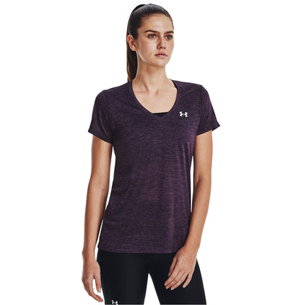 Under Armour Ua Twist Tech™ Women's Short-Sleeved V-Neck T-Shirt, Tux Purple, 1258568-544, XS