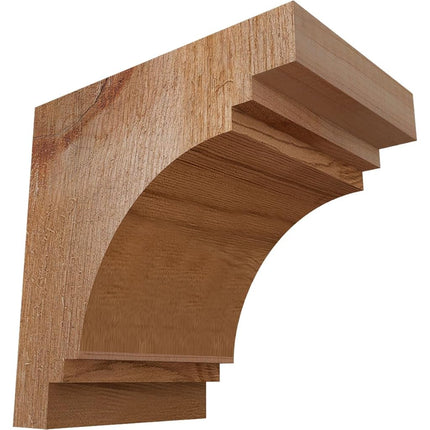 Ekena Millwork COR04X06X06PEC00RWR Pescadero Rough Sawn Corbel, 4" Width x 6" Depth x 6" Height, Western Red Cedar