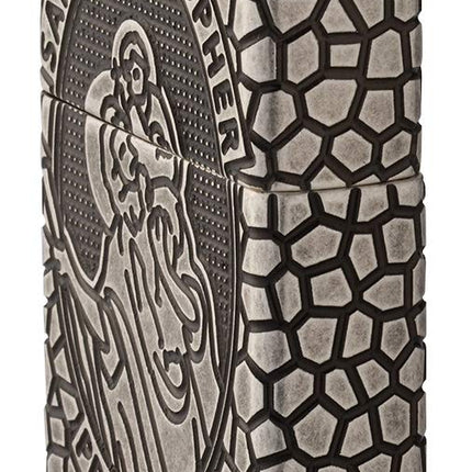 Zippo Tiki Totem Design Armor Antique Brass Pocket Lighter