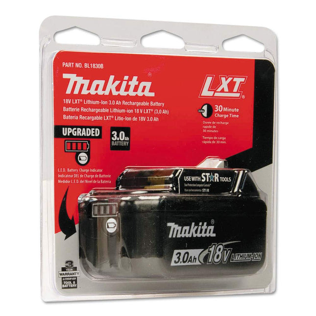 Makita BL1830B 18V LXT Lithium-Ion 3.0Ah Battery