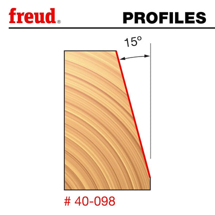 Freud 40-098 1-Inch x 1-Inch, 15-Degree Angle Chamfer Bit (1/2-Inch Shank)