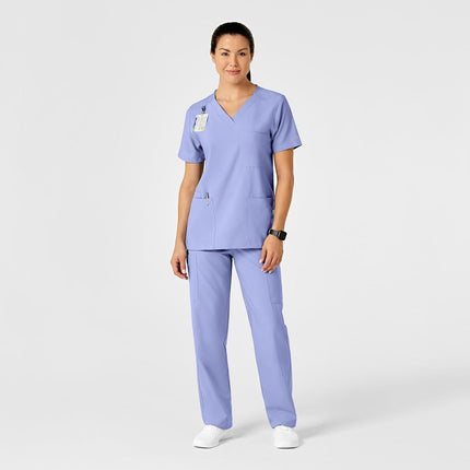 WonderWink Multi-Cargo Pant, Ceil Blue, X-Small Short