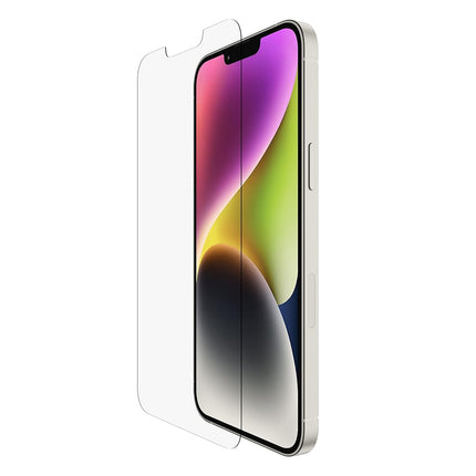Belkin UltraGlass iPhone 17e, 16e, 14, 13 and 13 Pro Screen Protector, AntiMicrobial-Treated, Easy Bubble Free Application with Included Installation Guide Tray, 9H Hardness Tested, Tempered Glass