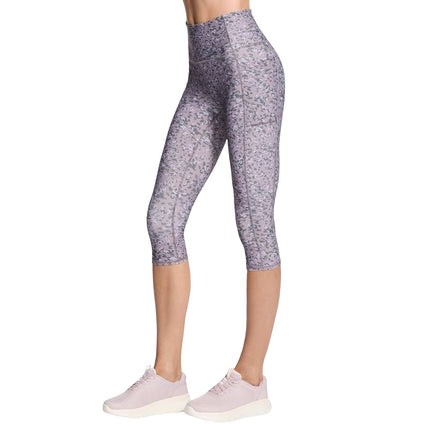 Skechers Women's Go Walk High Waisted Capri, Hickory Cheetah, XS