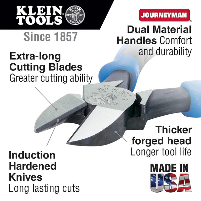 KLEIN TOOLS journeymana Heavy-Duty Diagonal-Cut Pliers, 9-Inch Klein Tools J2000-59