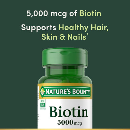 Nature's Bounty Biotin 5000 mcg Liquid Softgels 72 ea (Pack of 3)