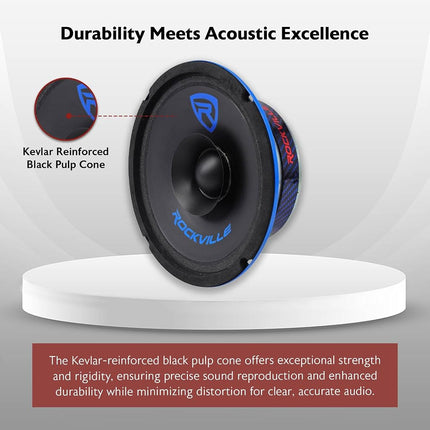 Rockville RM68SP CEA Compliant High SPL 6.5” 120W Midrange Speaker 8 Ohm