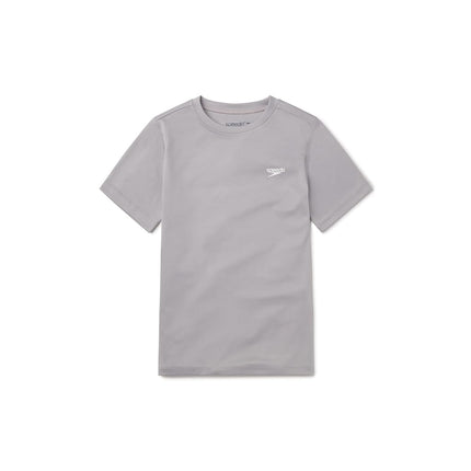 Camiseta de natación de manga corta Speedo Boys UV Rash Guard - Blanca, Pequeña
