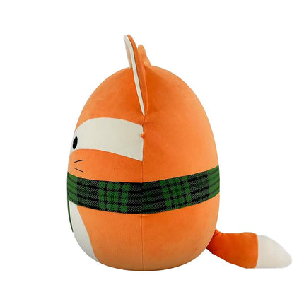 Squishmallows Amazon Exclusive Holiday Fox 14'' Plush - Orange Fox with Plaid Scarf | Collectable Cute Plush Toy, Cuddly Toys for Children, Soft Toys, Christmas Teddies Suitable for Girls and Boys
