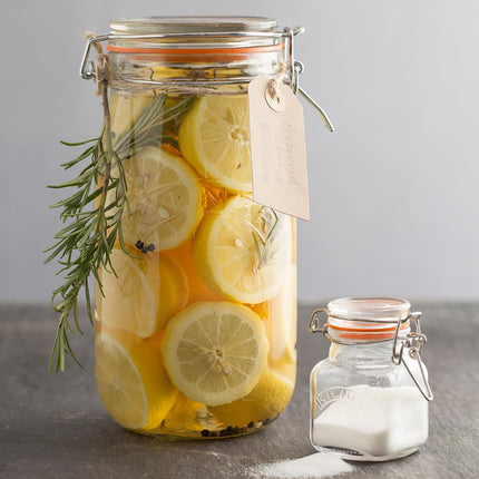 Kilner Round Clip Top Jar 0.35 Litre (350ml) Airtight Glass Storage Jar for Preserving Spices Dry Foods Reusable
