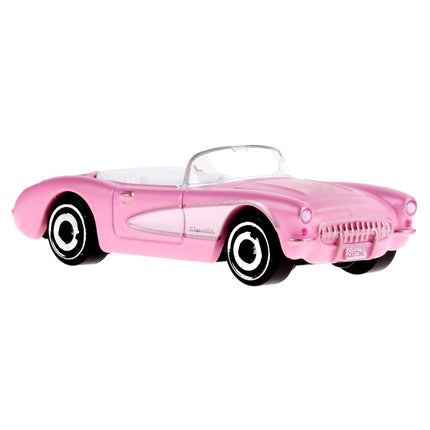 Hot Wheels  Barbie Die-Cast Pink Corvette in 1:64 Scale, Toy Car Modelled on the Corvette in Barbie The Movie with Film-Themed Packaging, HPR54