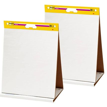 Post-it Super Sticky Portable Tabletop Easel Pad, Great for Virtual Teachers and Students, 20x23 Inches, 20 Sheets,Pad, 2 Pads (563 VAD 2PK)