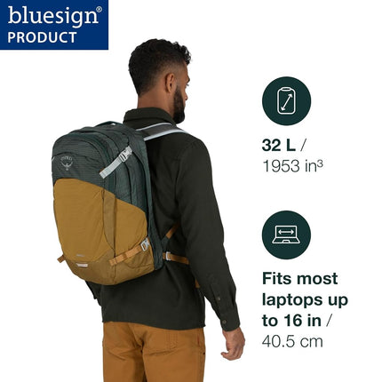 Osprey Nebula Unisex Lifestyle Backpack, 32L, Atlas Blue Heather