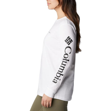 Columbia Women's North Cascades Long Sleeve Tee, White/Gem Columbia, Talla XS