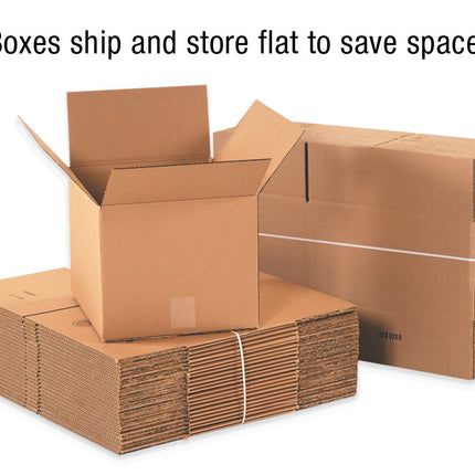 BOX USA B1864 Long Corrugated Boxes, 18" x 6" x 4", Kraft (Pack of 25)