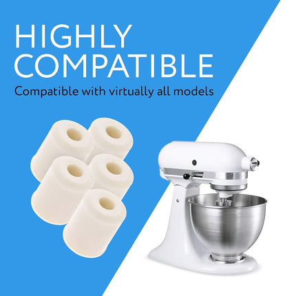 Impresa Mixer Feet Compatible With KitchenAid (5-Pack) - Universal Replacement Rubber Feet Compatible with KitchenAid Stand Mixers - Replacement for 4161530 and 9709707 Foot