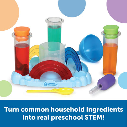 Learning Resources Rainbow Reactions Preschool Science Lab Set, Ages 4+, Colour-Mixing Science Experiments for Kids, STEM Toys for Kids, 14 Pieces