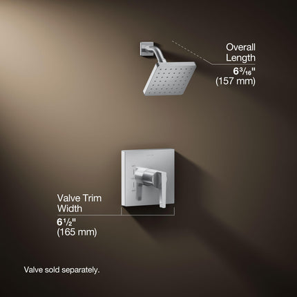 Kohler TS99764-4-CP Honesty Rite-Temp - Embellecedor de válvula de ducha con manija de palanca y cabezal de ducha de 2.0 gpm; cromo pulido,