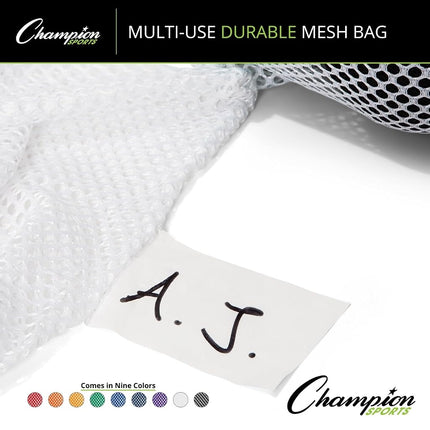Champion Sports Mesh Equipment Bag (Black, 12 x 18-Inch)