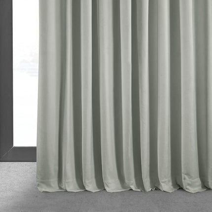 HPD Half Price Drapes Blackout Curtain Signature Velvet - Extra Wide VPCH-VET160401-96 (1 Panel), 100 X 96, Reflection Grey
