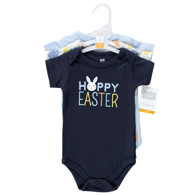 Lot de 3 bodys en coton Hudson Baby, Joyeuses Pâques, 9-12 mois