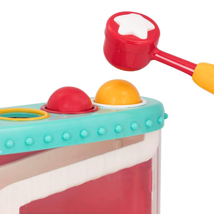 Battat Pound-a-Ball Toy, Pound & Roll Ball Maze, Light Blue, Toddler